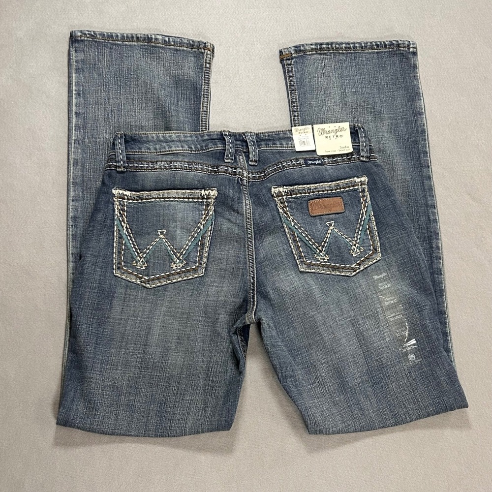 Wrangler Retro Sadie Low Rise Bootcut Jeans Medium Wash 32/13 x 32 NWT 1007MWZDW